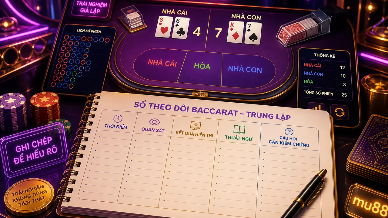 Học đọc bàn vui hơn: mẹo ghi chú ván chơi baccarat cho người mới tại mu88