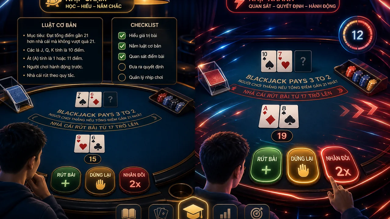 Chọn bàn blackjack dễ học: nên chọn bàn blackjack như thế nào cho người mới tại mu88?